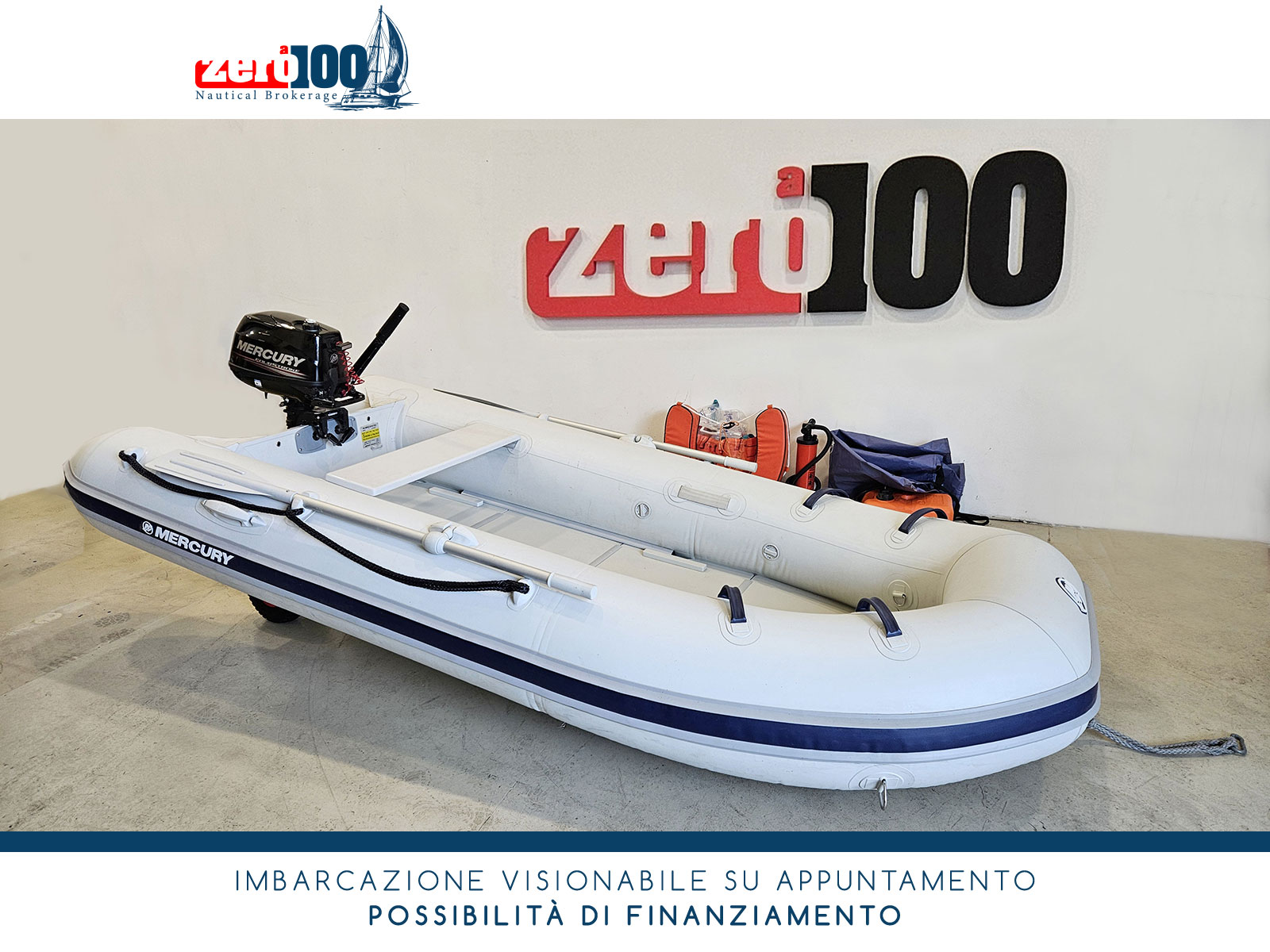 SET Gommone Mercury 320 Sport + MERCURY F 5 M