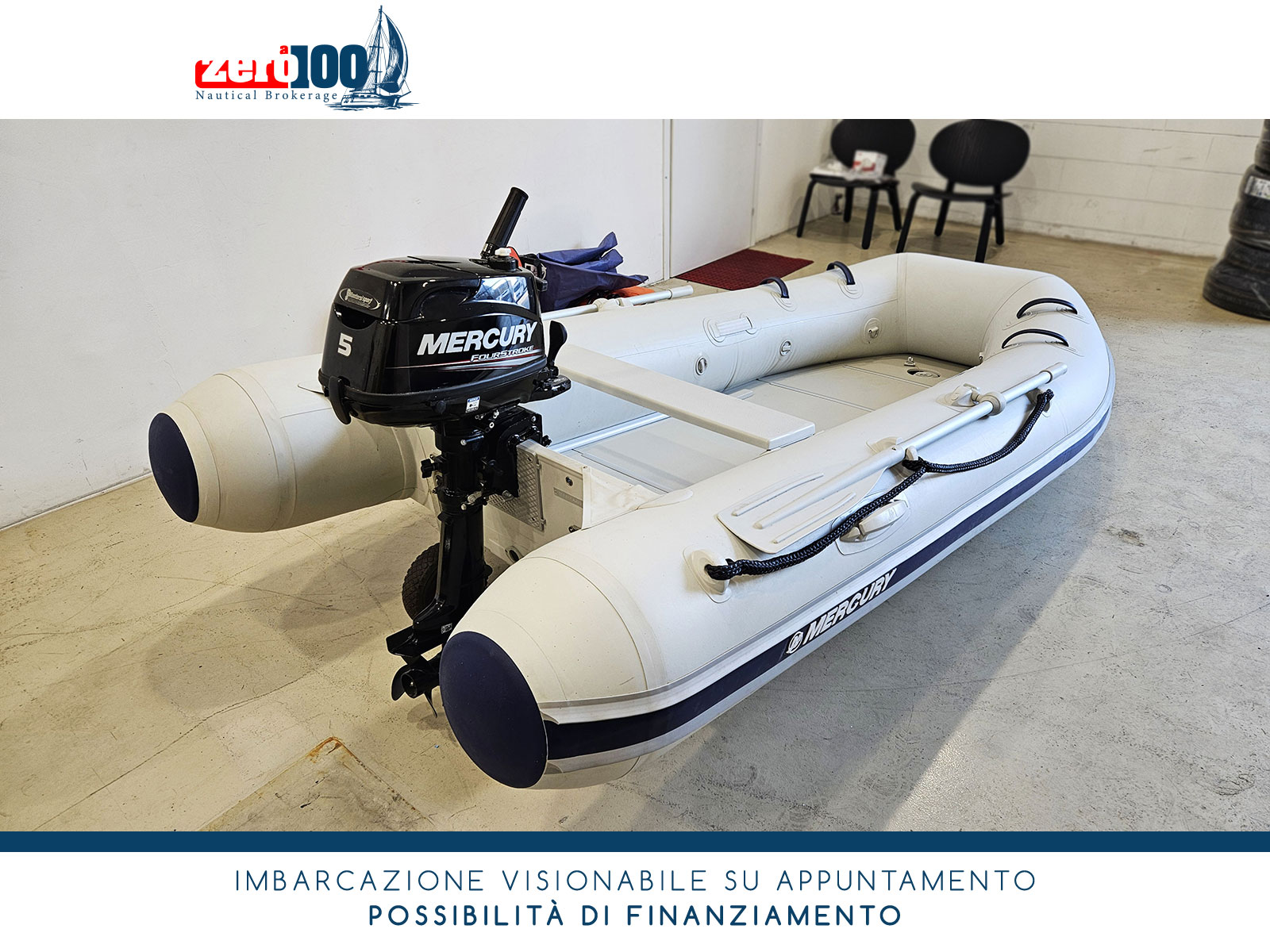 SET Gommone Mercury 320 Sport + MERCURY F 5 M - immagine 3