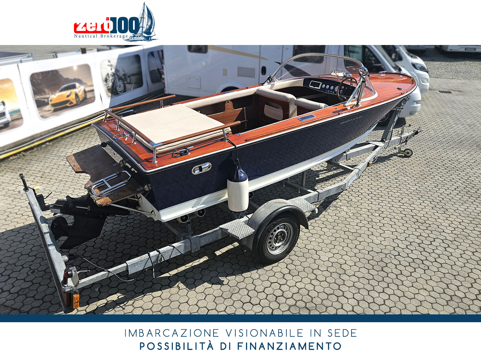 Barca classica Cadenazzi Lasco 550 + Carrello - immagine 4